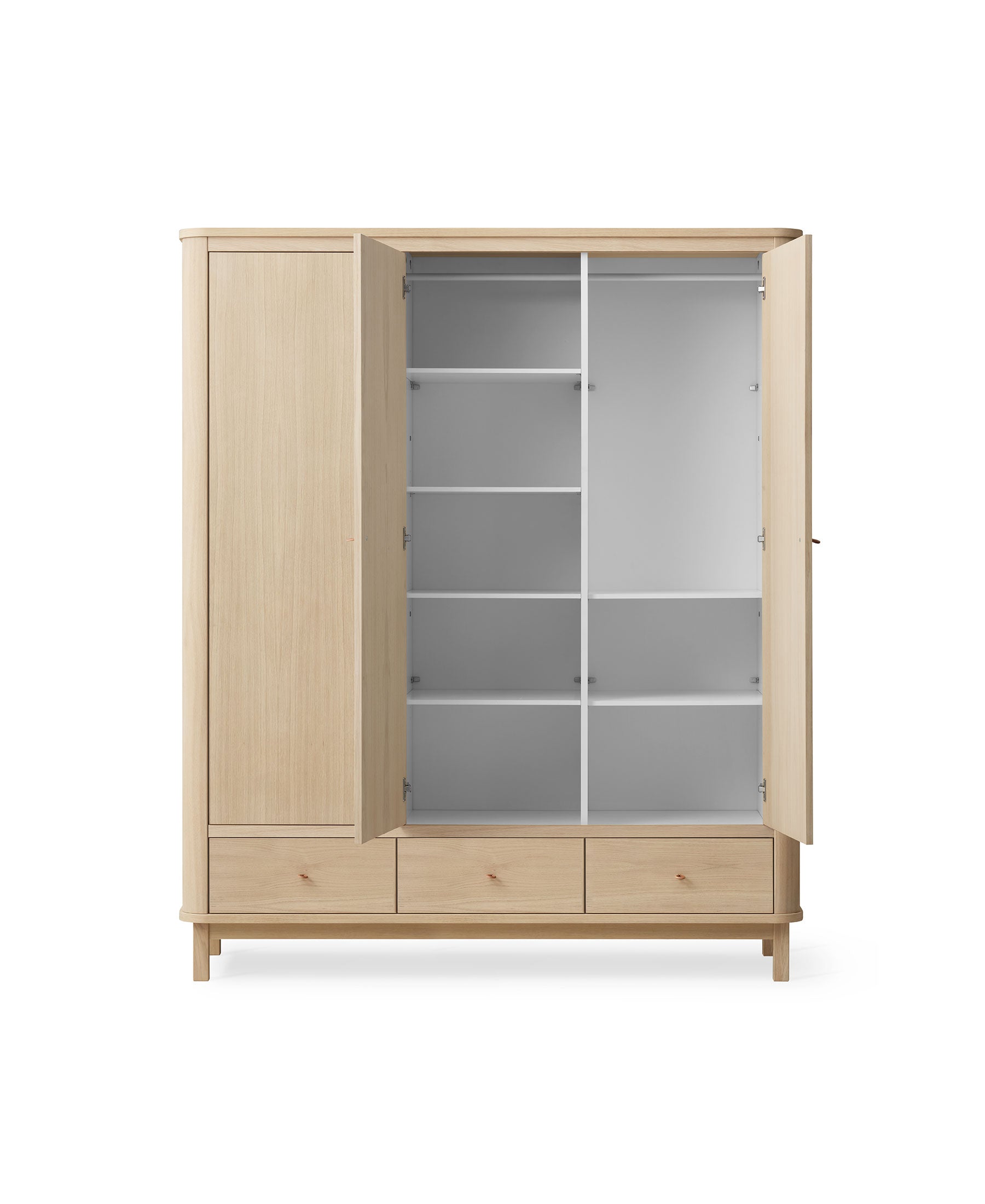 Wood klædeskab 3 døre, eg