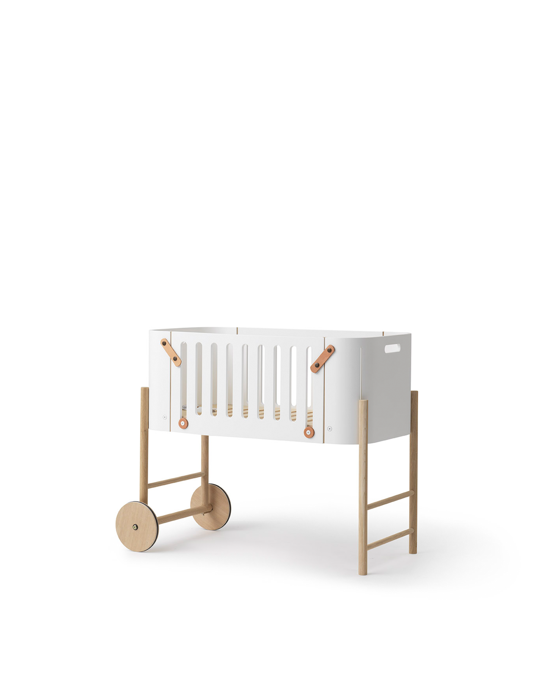 Wood Co-sleeper inkl. ombyg til bænk, hvid/eg