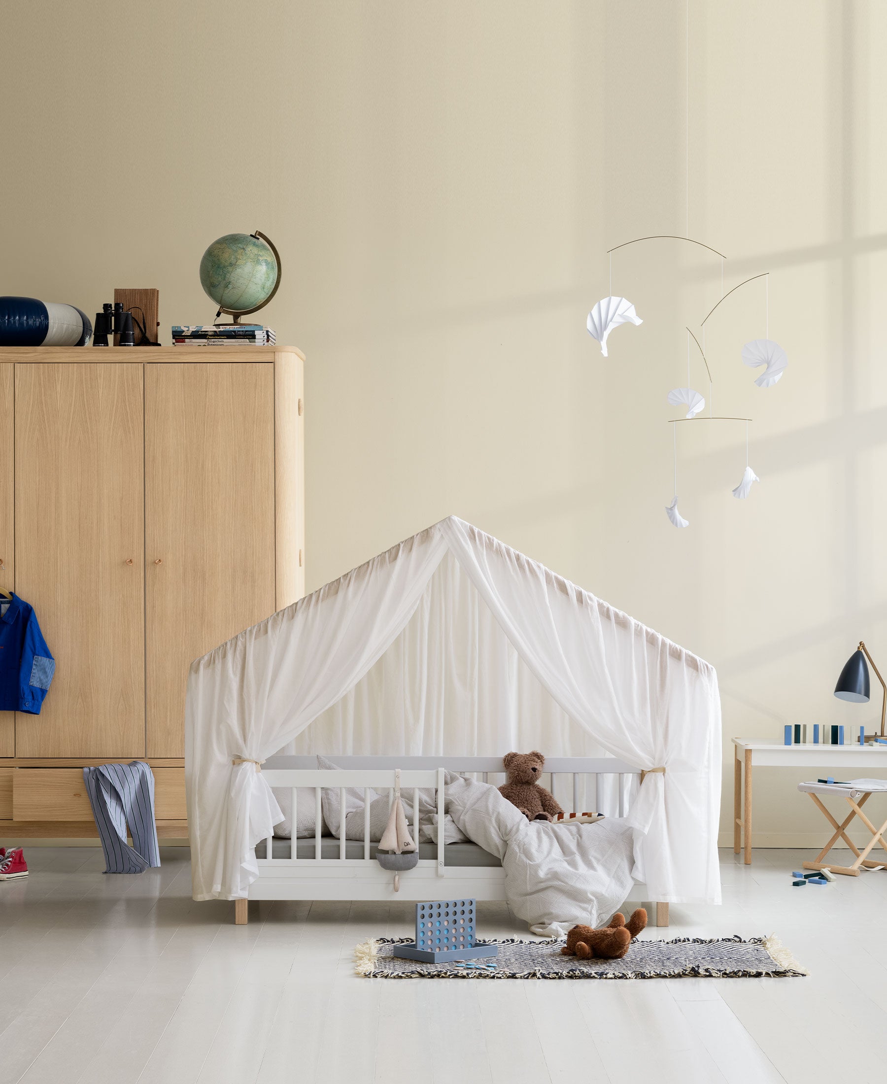 Wood Mini+ telt til husseng, transparent hvid