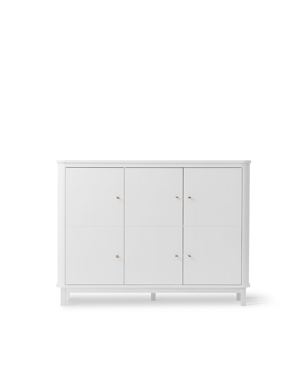 Wood multiskab 3 døre, hvid