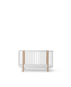 Wood tremmeseng, hvid/eg