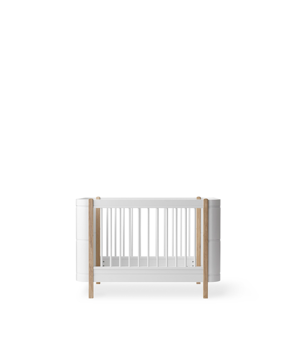 Wood Mini+ tremmeseng, hvid/eg