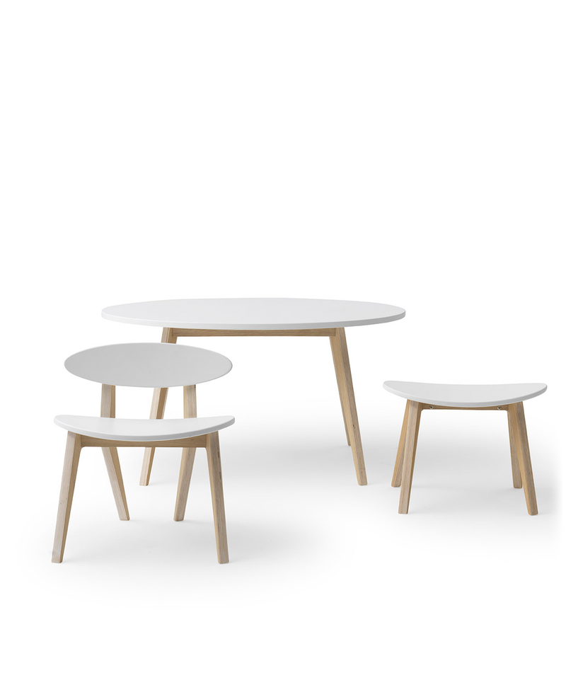Wood PingPong stol, hvid/eg