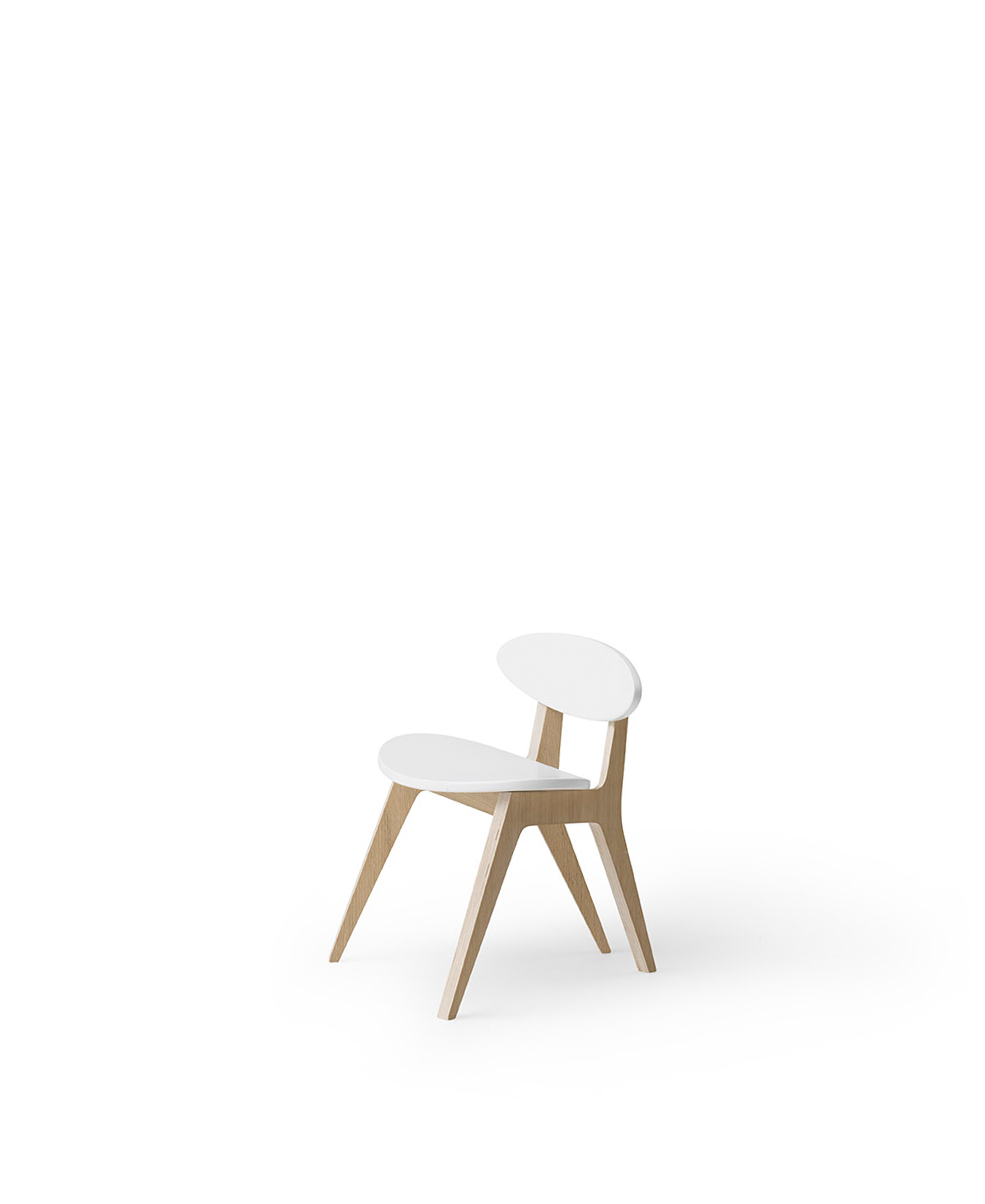 Wood PingPong stol, hvid/eg
