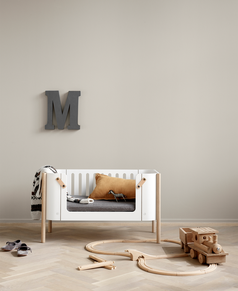 Wood bænk, hvid/eg